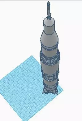 Saturn-5 rocket 3D model
