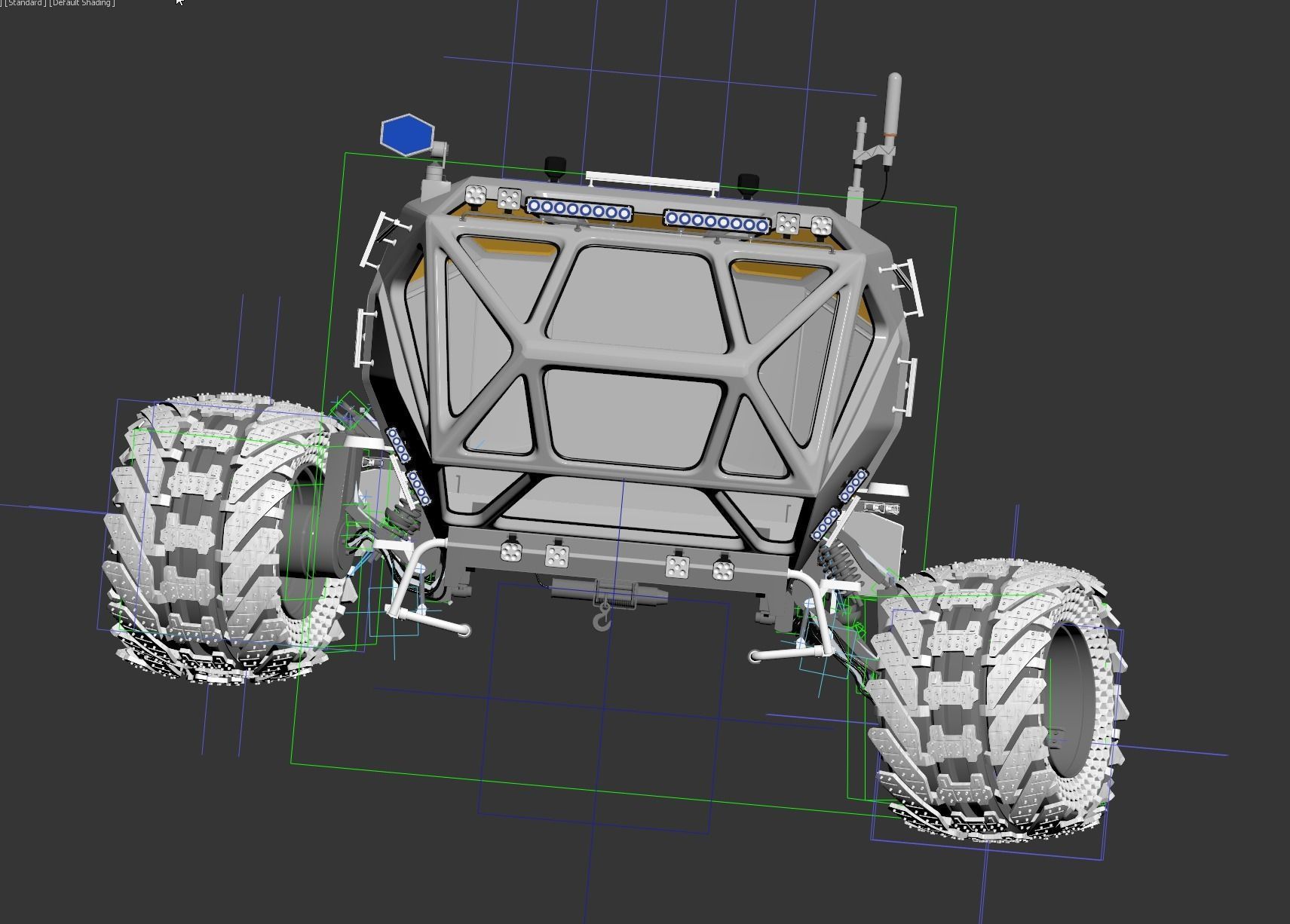 Mars Rover Rigged Animated with mars environment scene 3D model_18