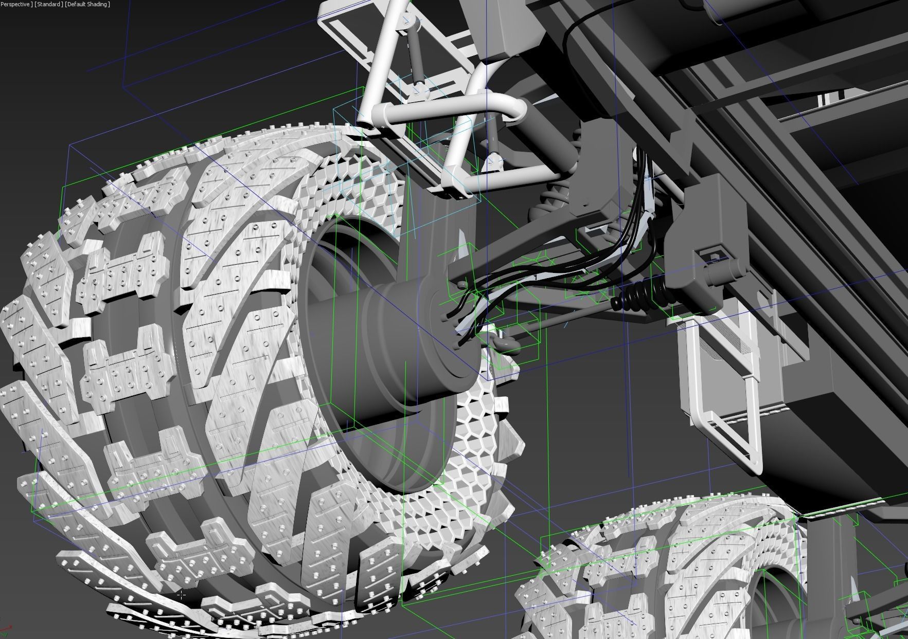 Mars Rover Rigged Animated with mars environment scene 3D model_11