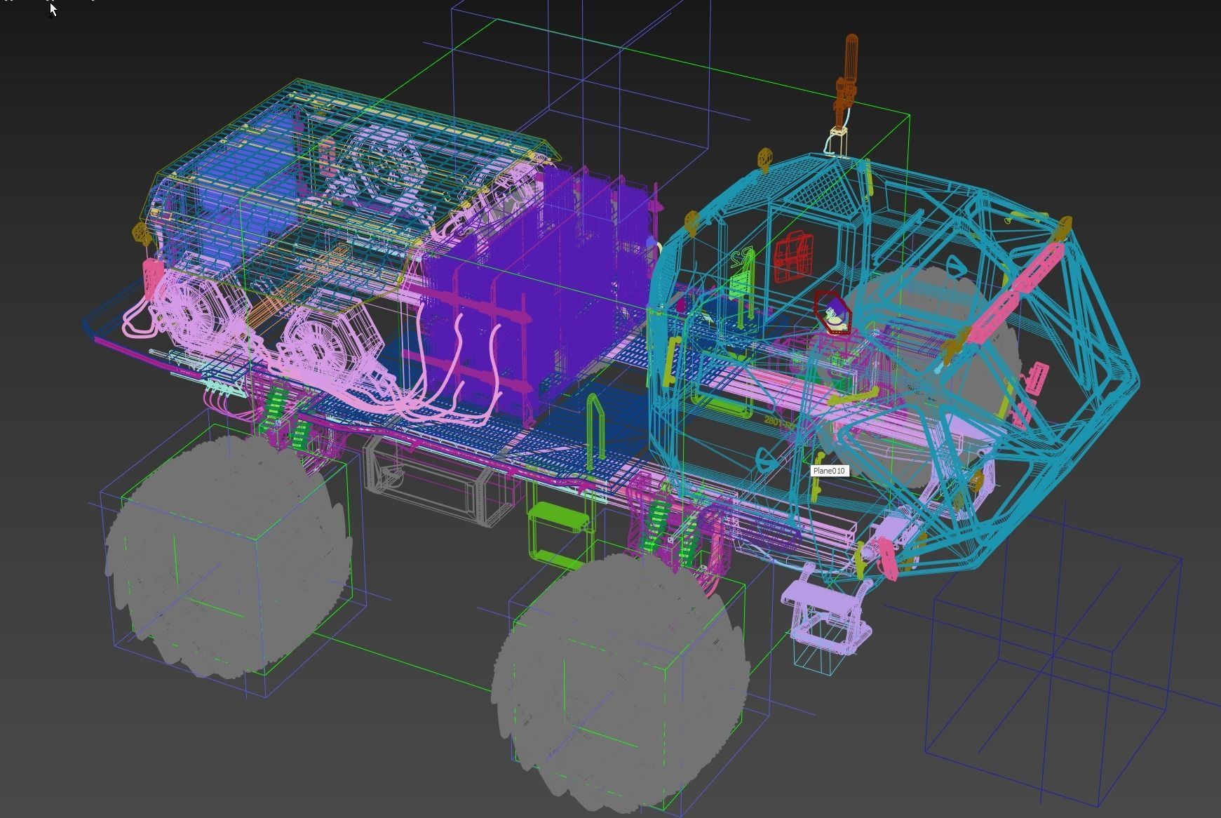 Mars Rover Rigged Animated with mars environment scene 3D model_17