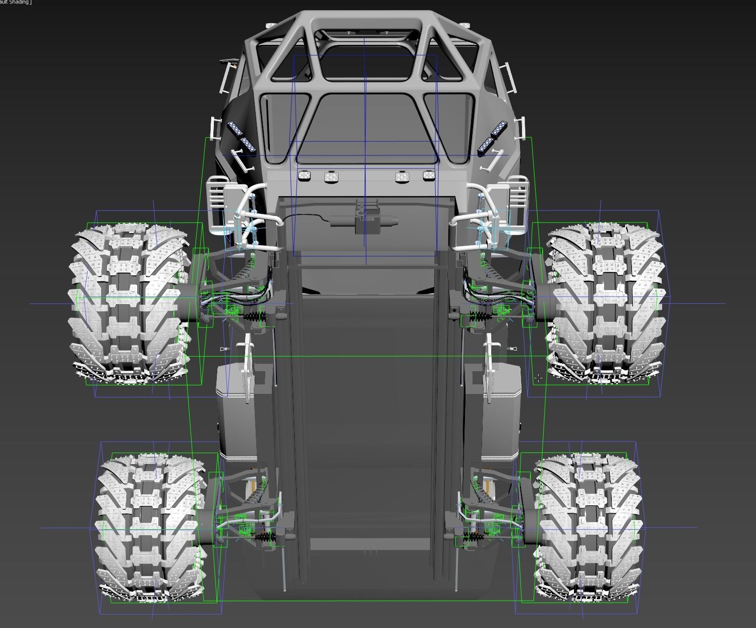 Mars Rover Rigged Animated with mars environment scene 3D model_10