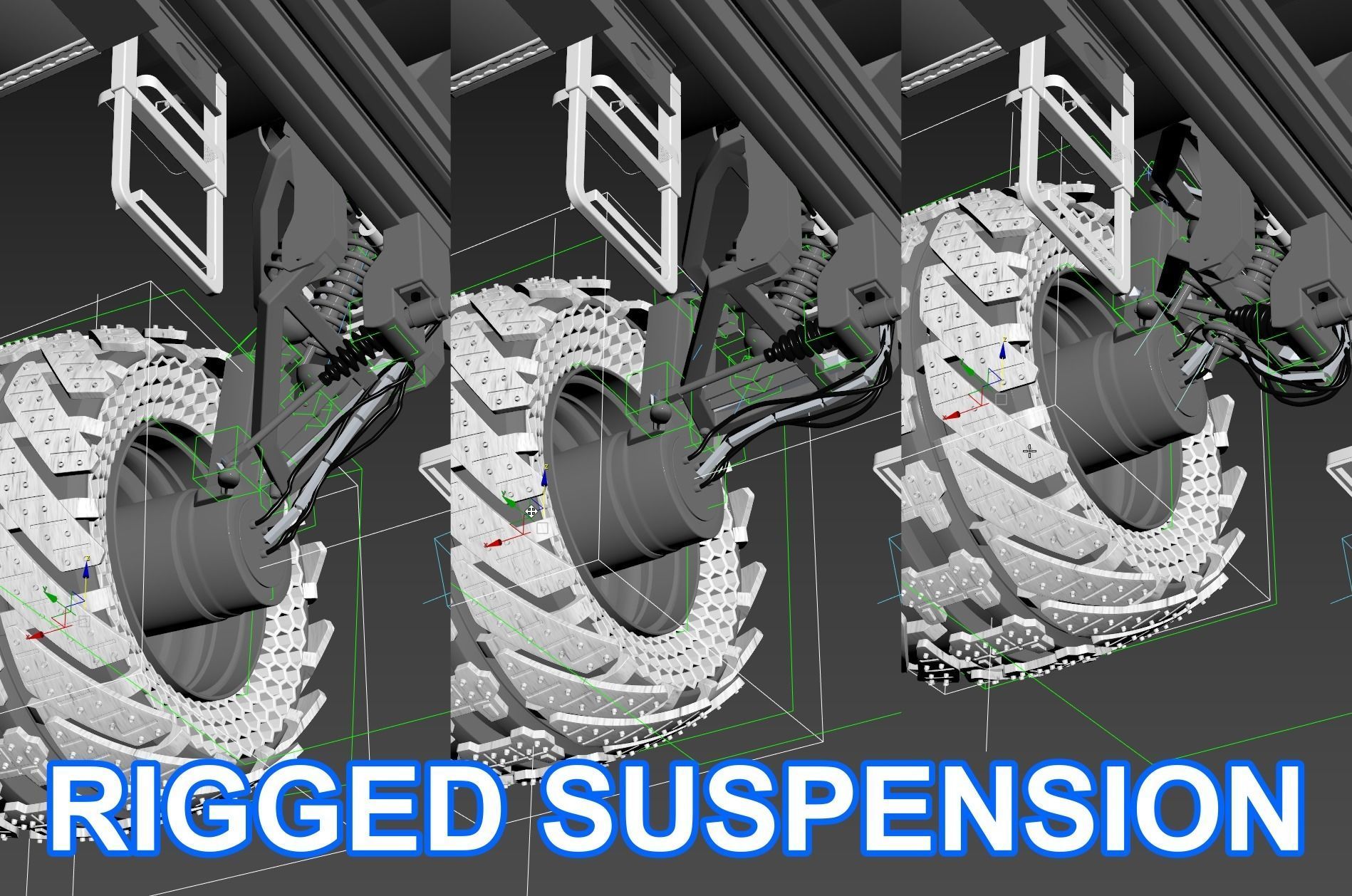 Mars Rover Rigged Animated with mars environment scene 3D model_8