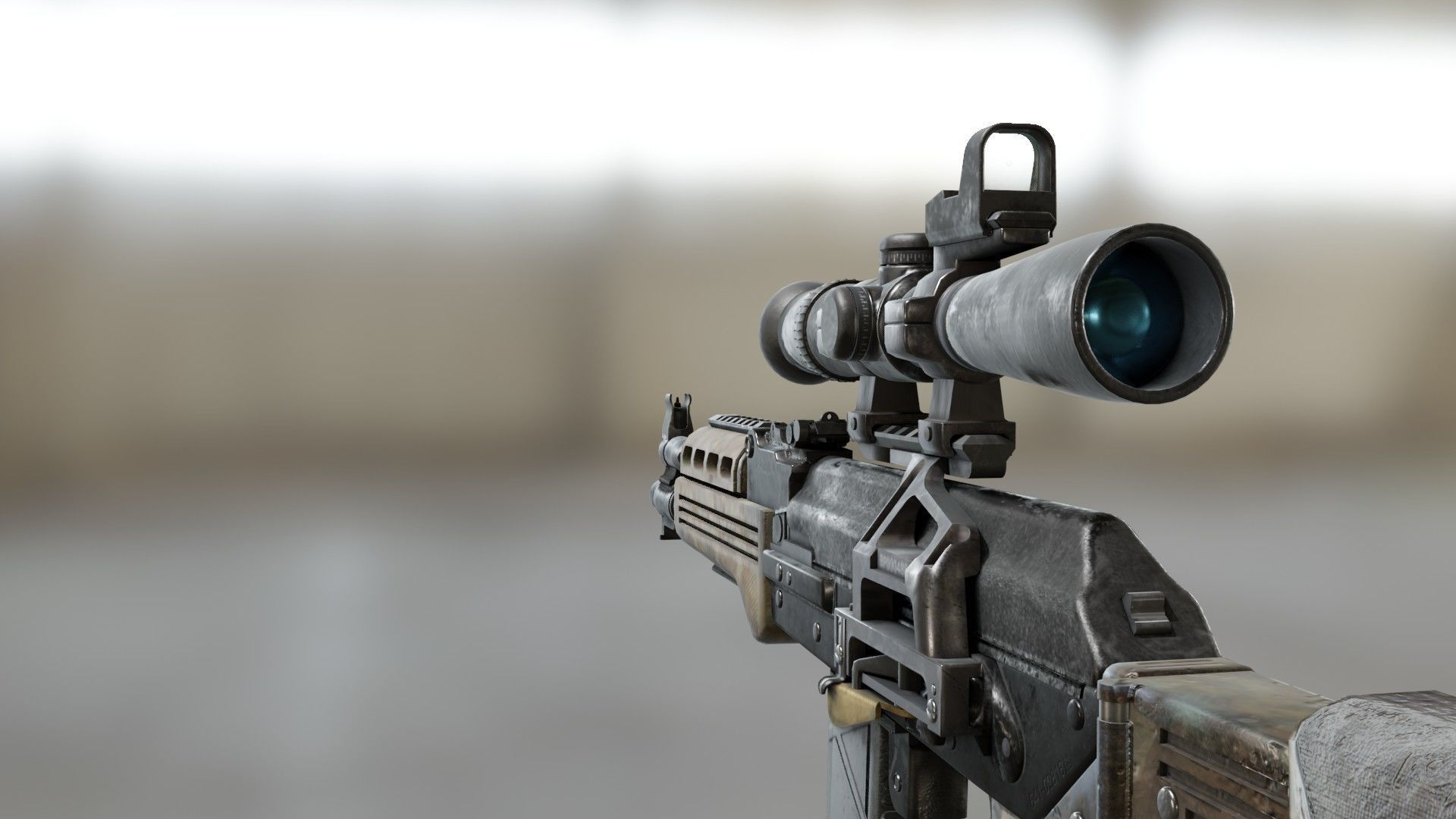 AK-74 458 SOCOM - Two variants Low-poly 3D model_6