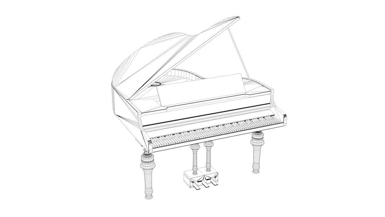 piano grand 3D model_7