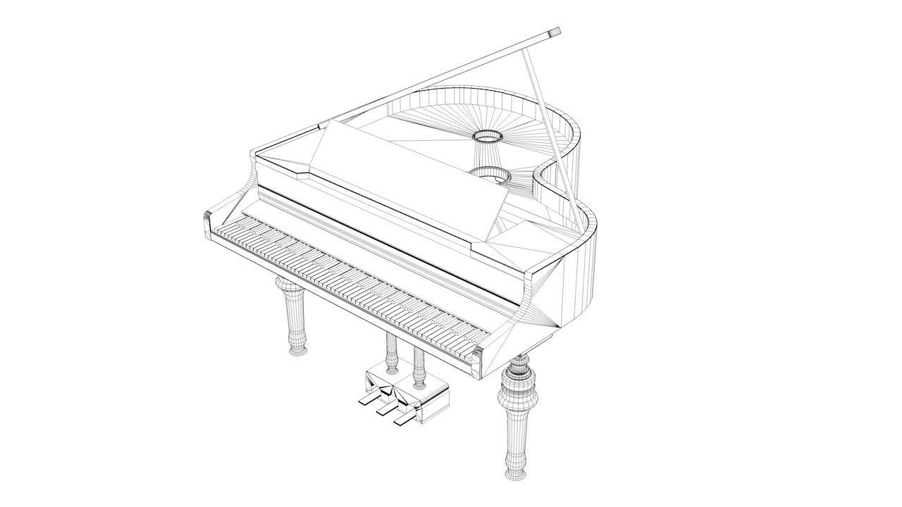 piano grand 3D model_6