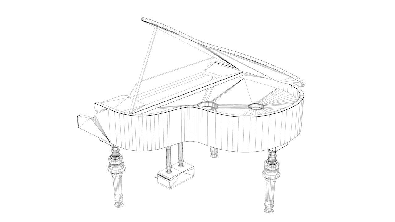 piano grand 3D model_5