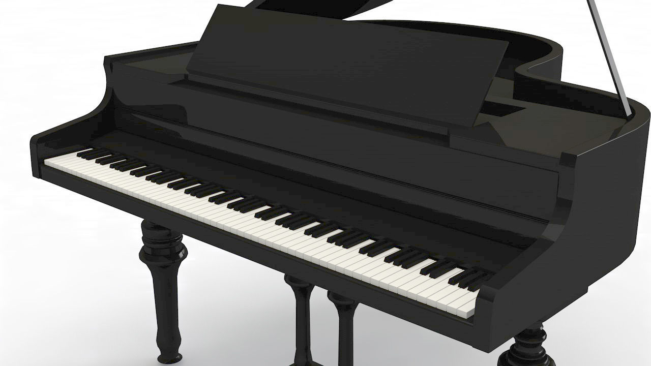 piano grand 3D model_2