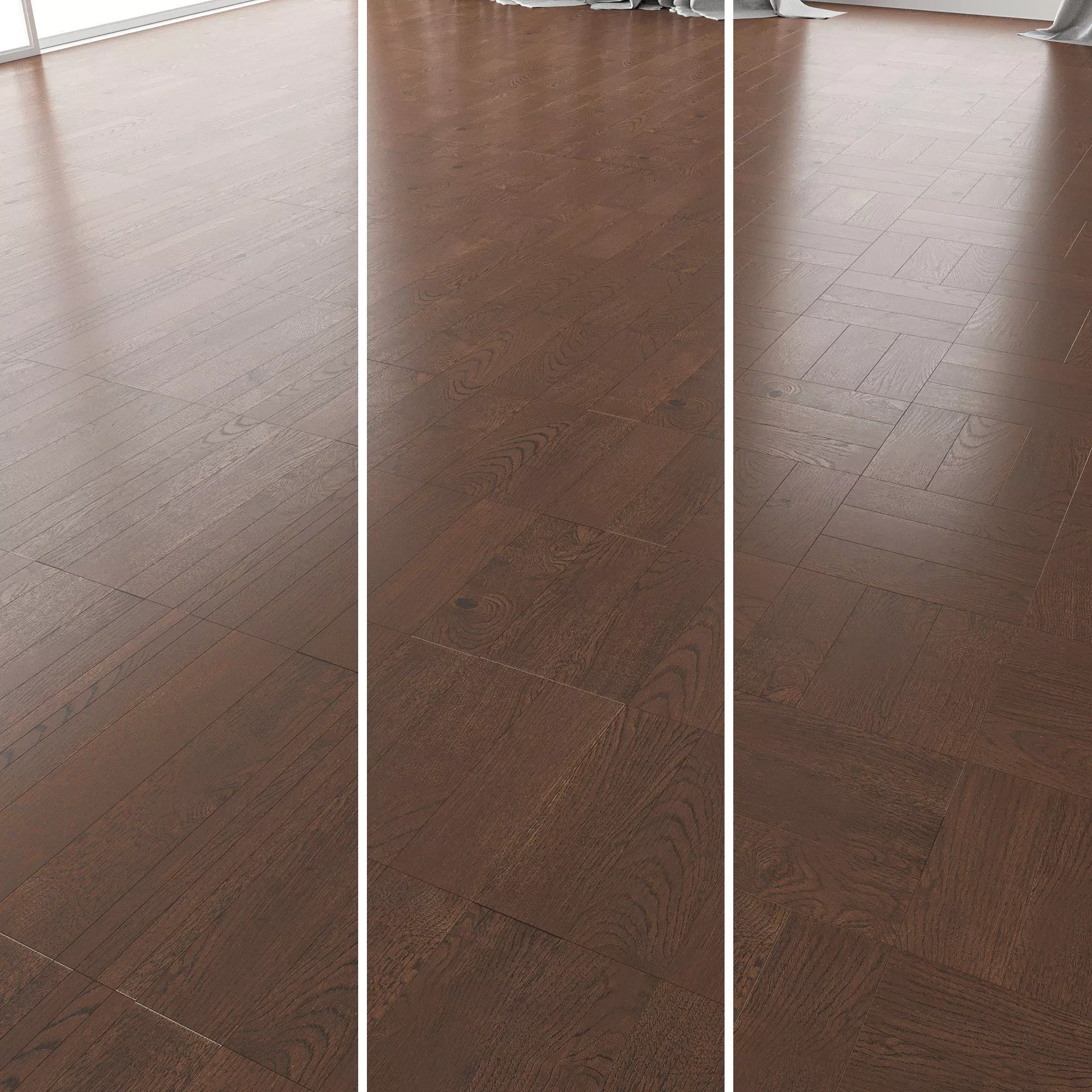 Parquet Oak Seal Brown WWL set 3 3D model_0