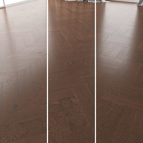  Parquet Oak Seal Brown WWL set 4 3D model