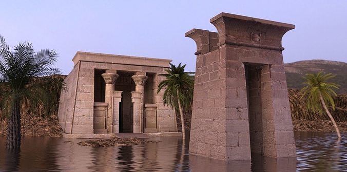 Dendur Temple Low-poly 3D model