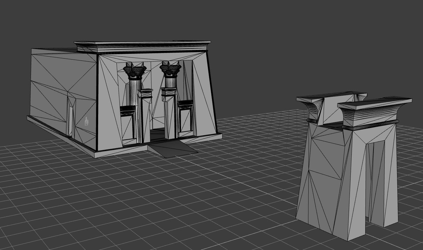 Dendur Temple Low-poly 3D model_5