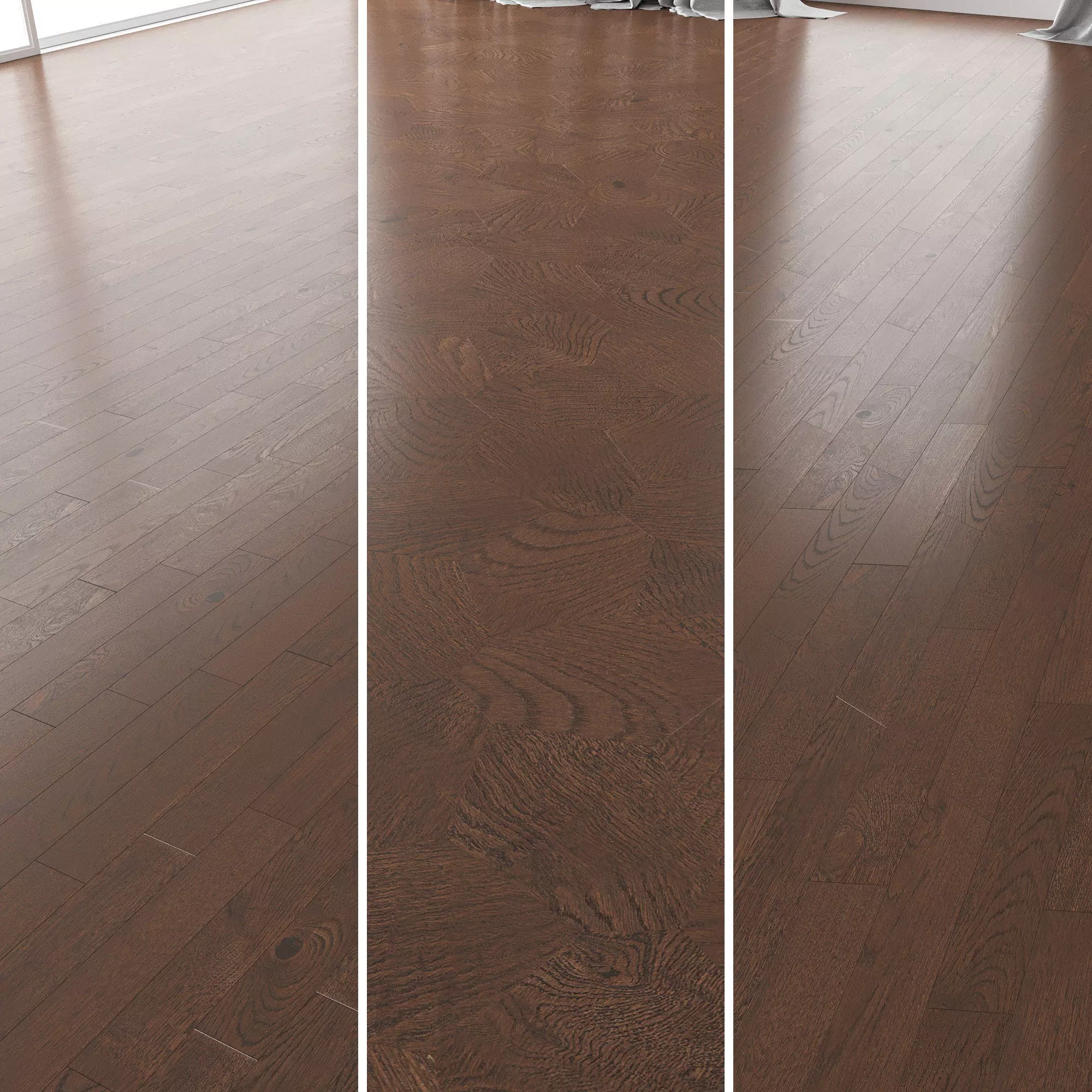 Parquet Oak Seal Brown WWL set 7 3D model_0