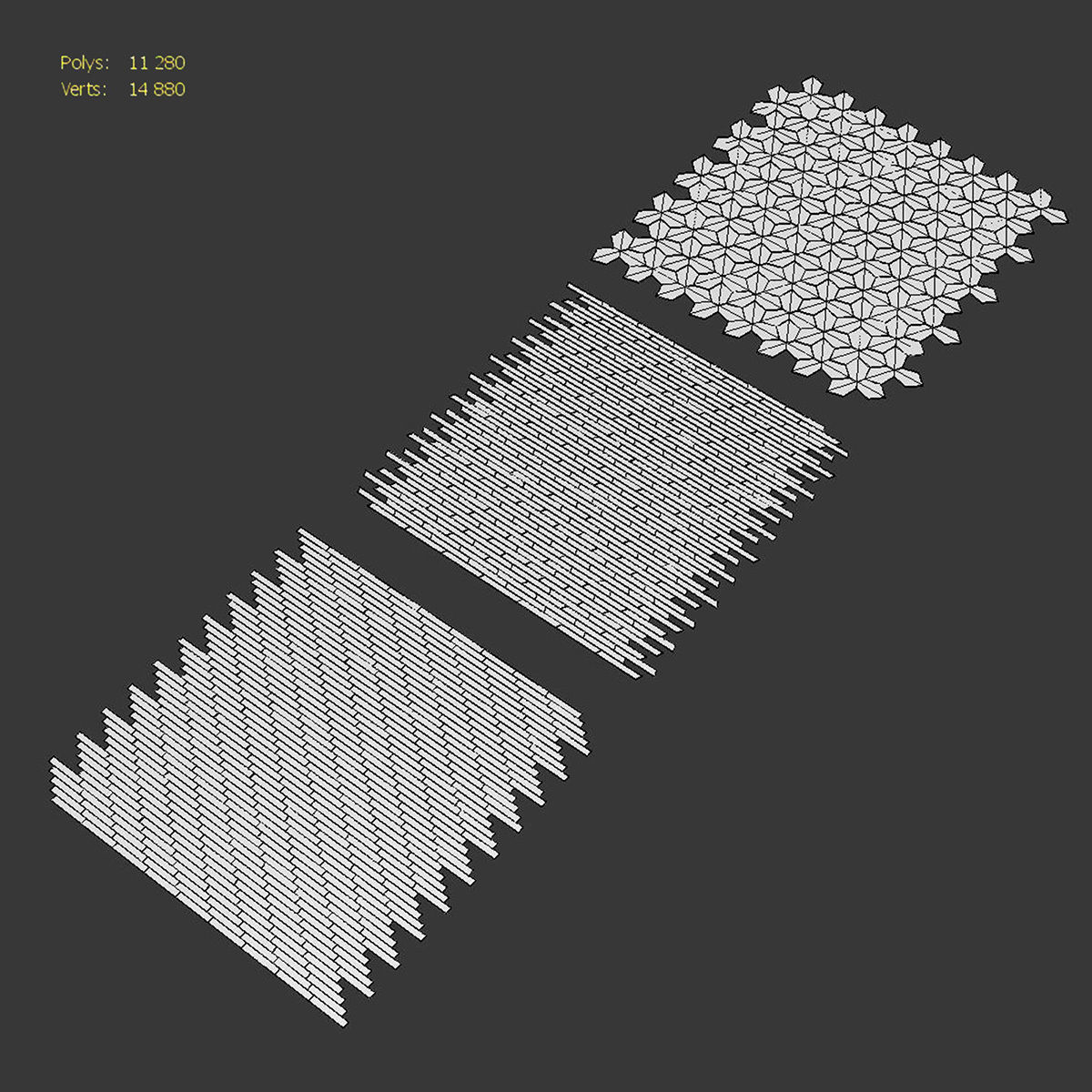 Parquet Oak Seal Brown WWL set 7 3D model_4