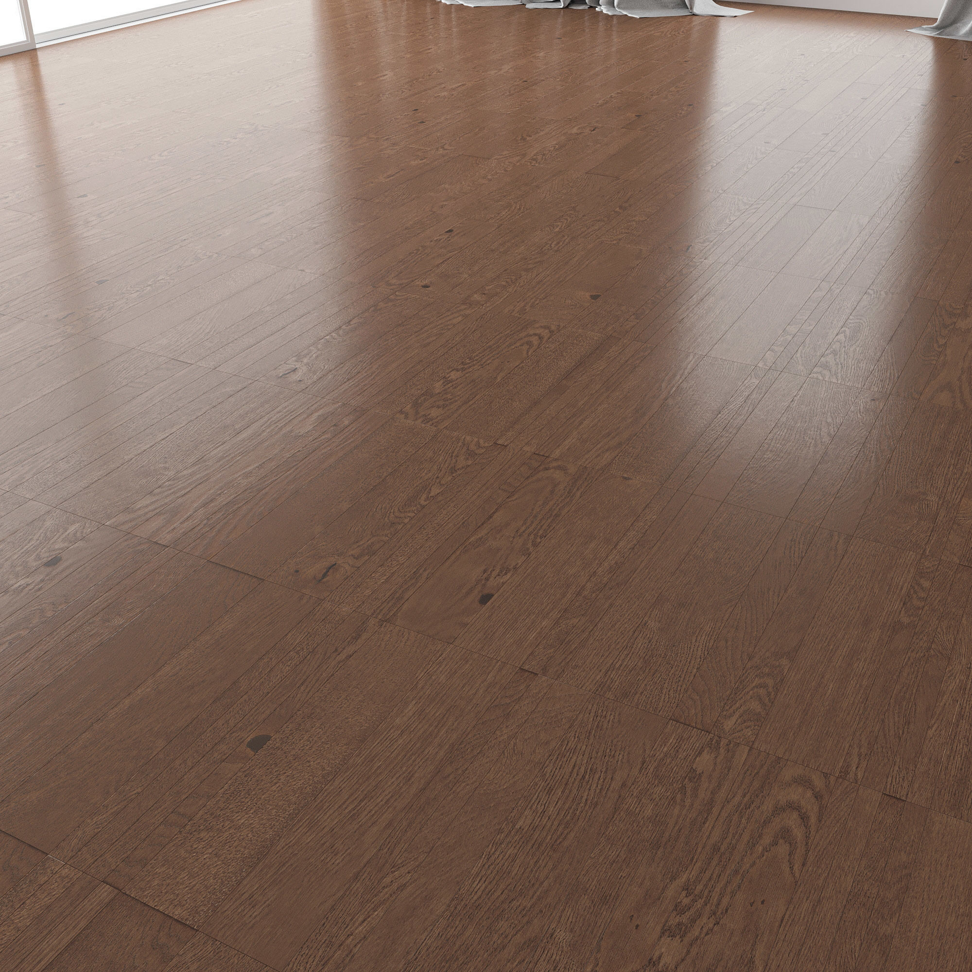 Parquet Oak Walnut Brushed set 3 3D model_2
