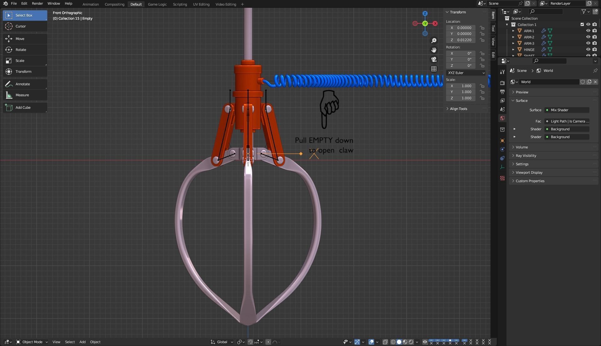 Robotic Claw 3D model_21
