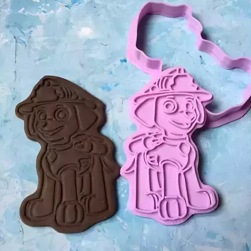 Paw Patrol Cookie Cutter Details Marshal 3D print model 3D print model
