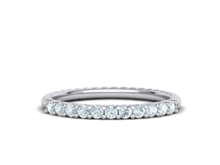 Rope Diamond Band ring 3dmodel 3D print model_1