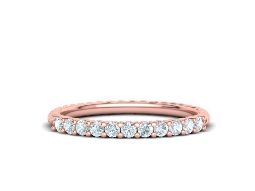 Rope Diamond Band ring 3dmodel 3D print model_3