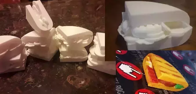 4 TYPES OF SANDWICH 3D print model