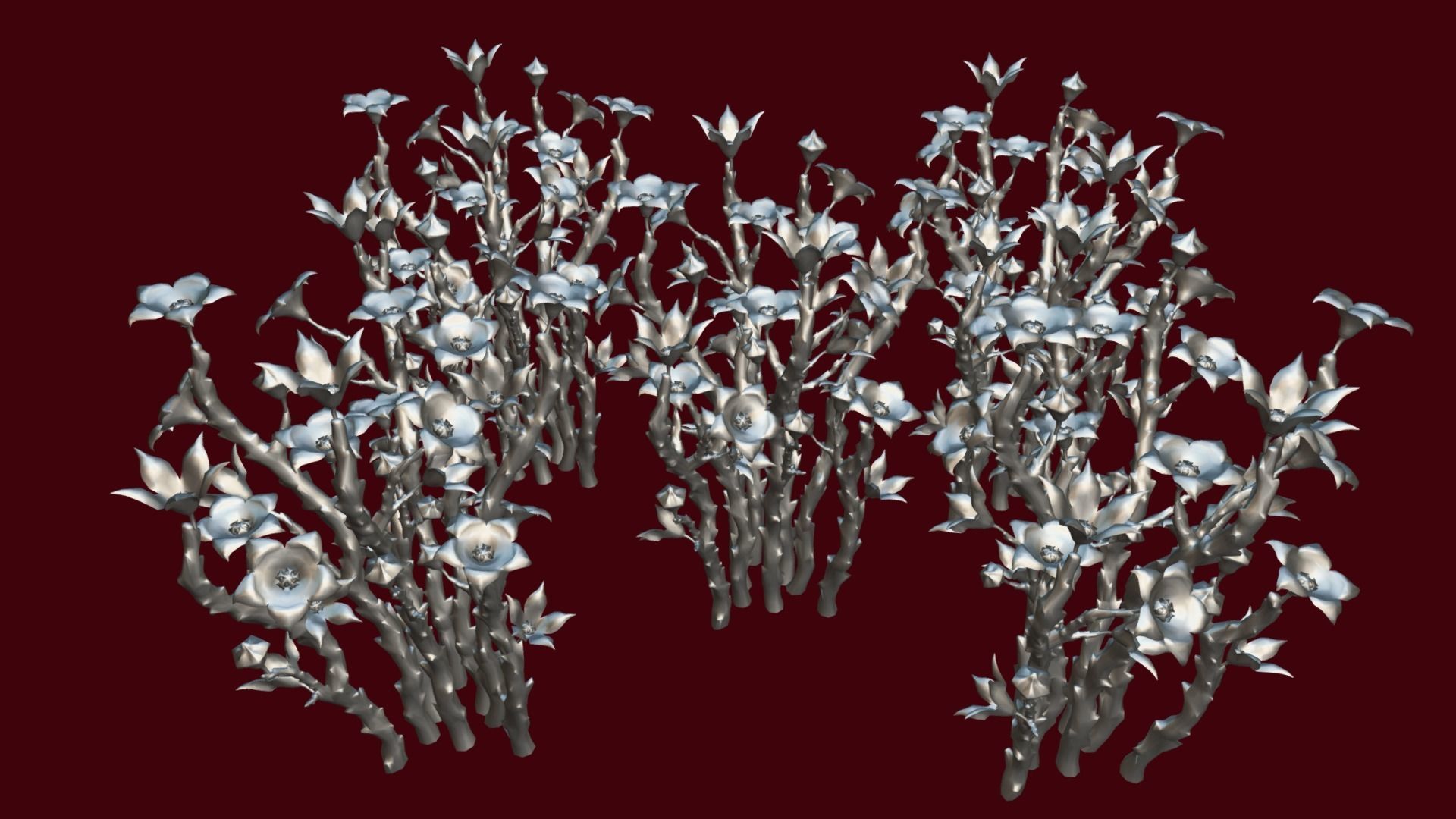 Flower Caralluma Socotrana Low-poly 3D model_3