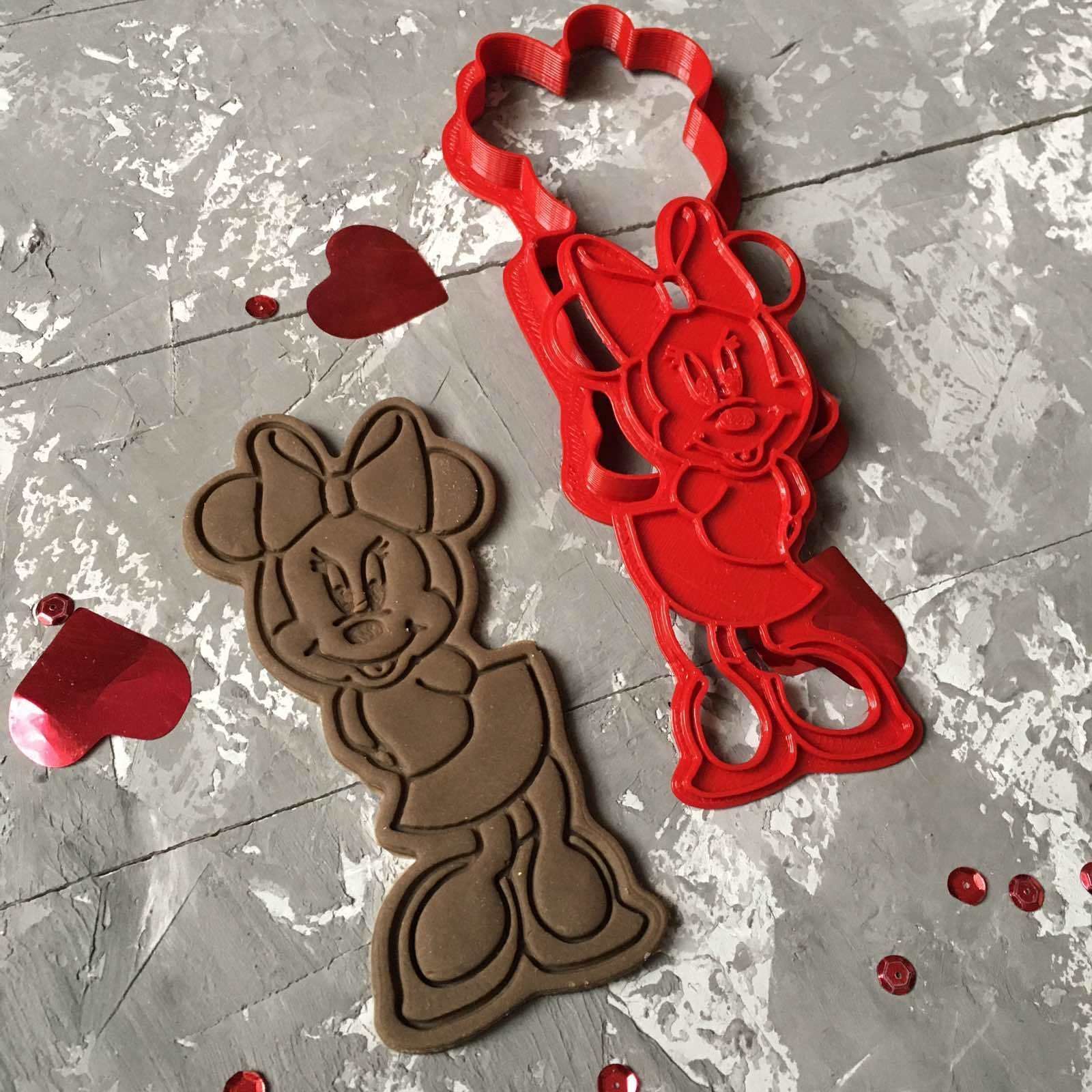 Minnie Mouse and Micky Mouse Cookie Cutter 3D print model 3D print model_4