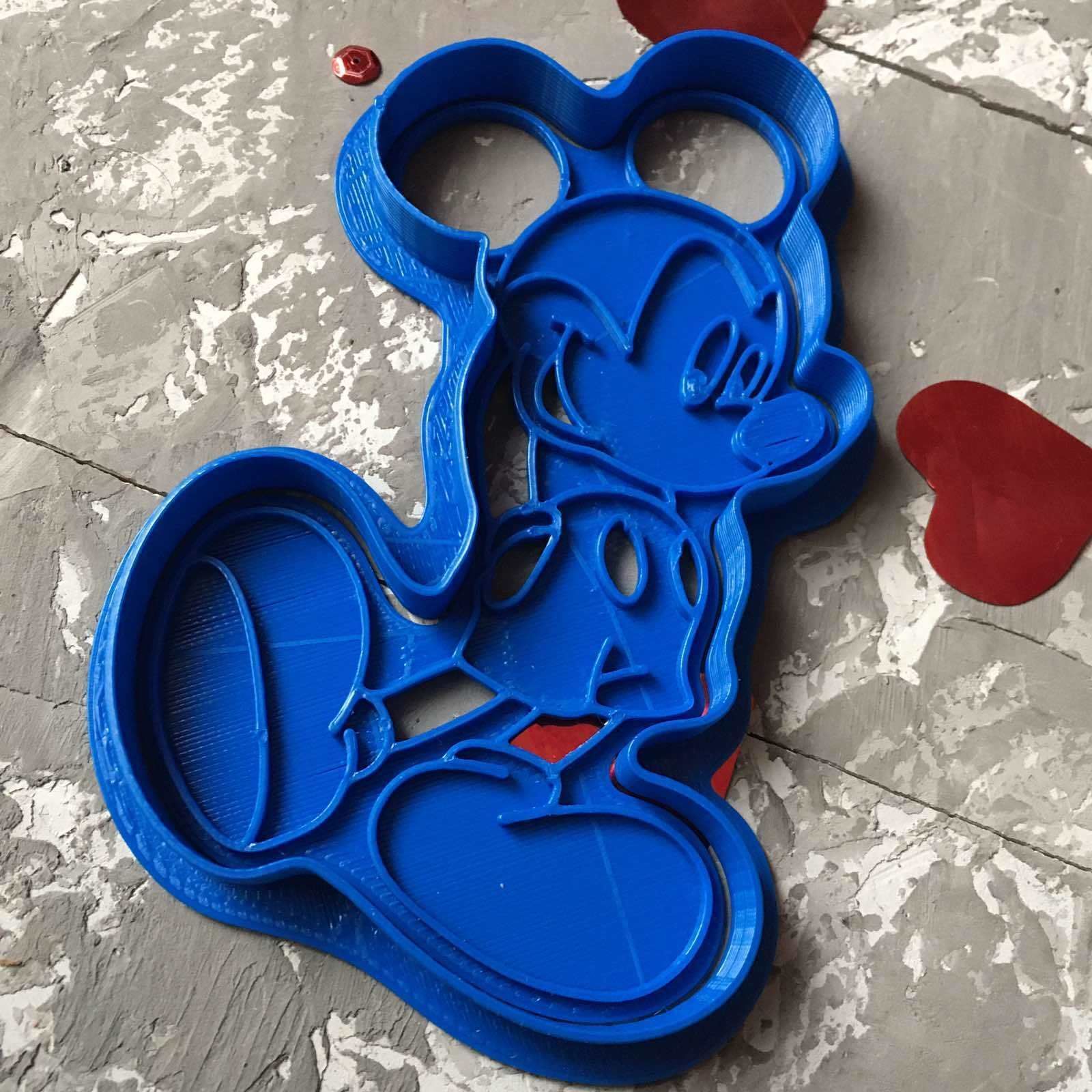Minnie Mouse and Micky Mouse Cookie Cutter 3D print model 3D print model_11