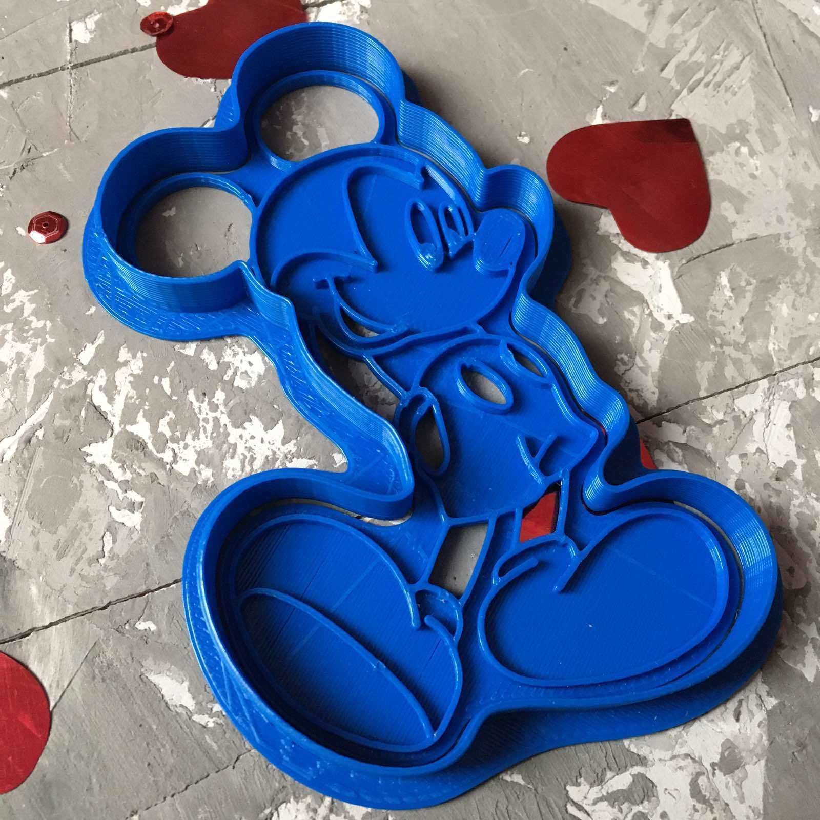 Minnie Mouse and Micky Mouse Cookie Cutter 3D print model 3D print model_10
