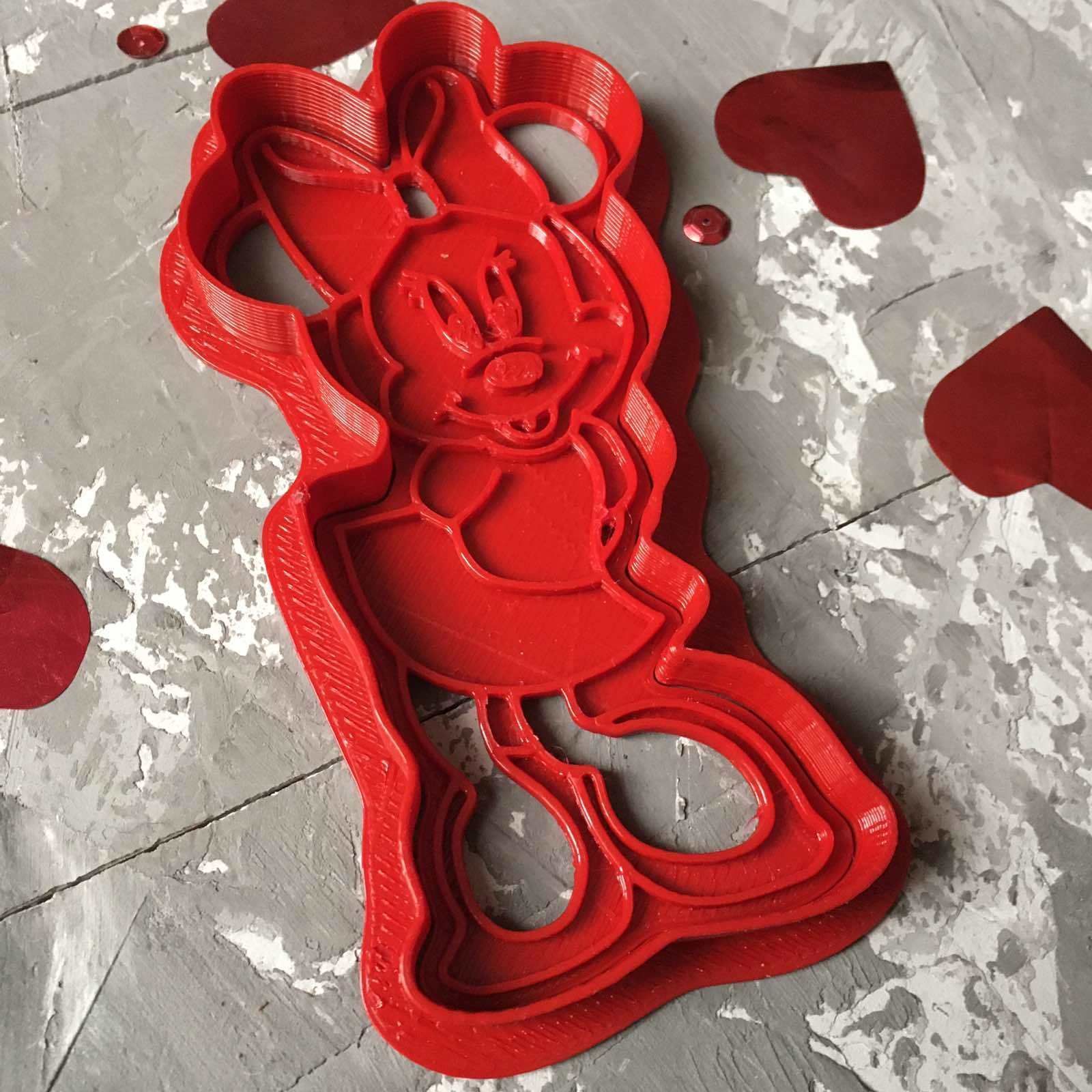 Minnie Mouse and Micky Mouse Cookie Cutter 3D print model 3D print model_6