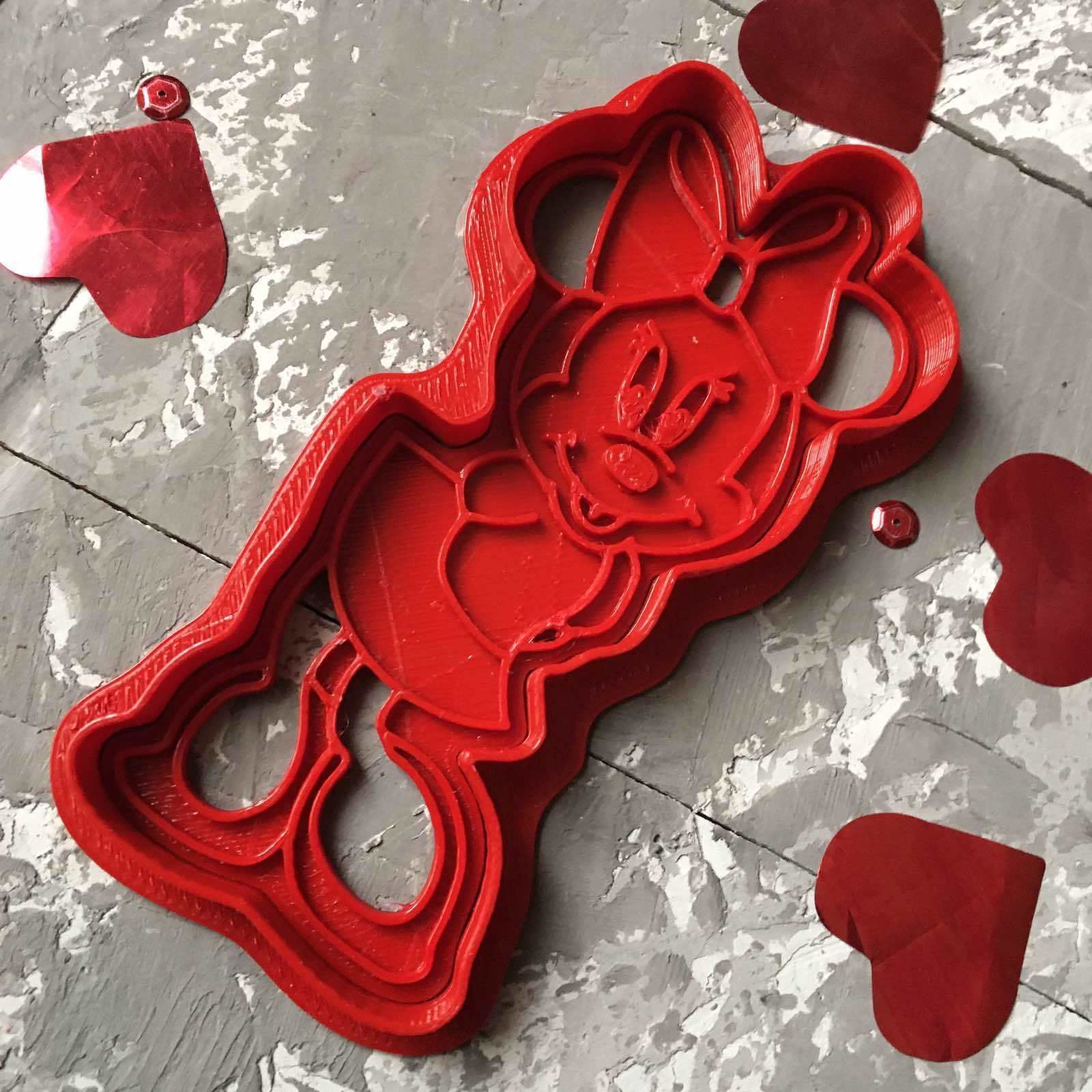 Minnie Mouse and Micky Mouse Cookie Cutter 3D print model 3D print model_7