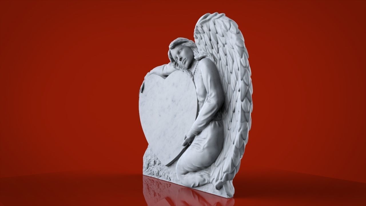 Angel Monuments 3D Stl model 3D print model_5