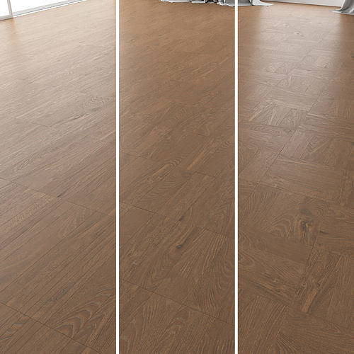  Parquet Oak Vincinyatta Brushed set 3 3D model