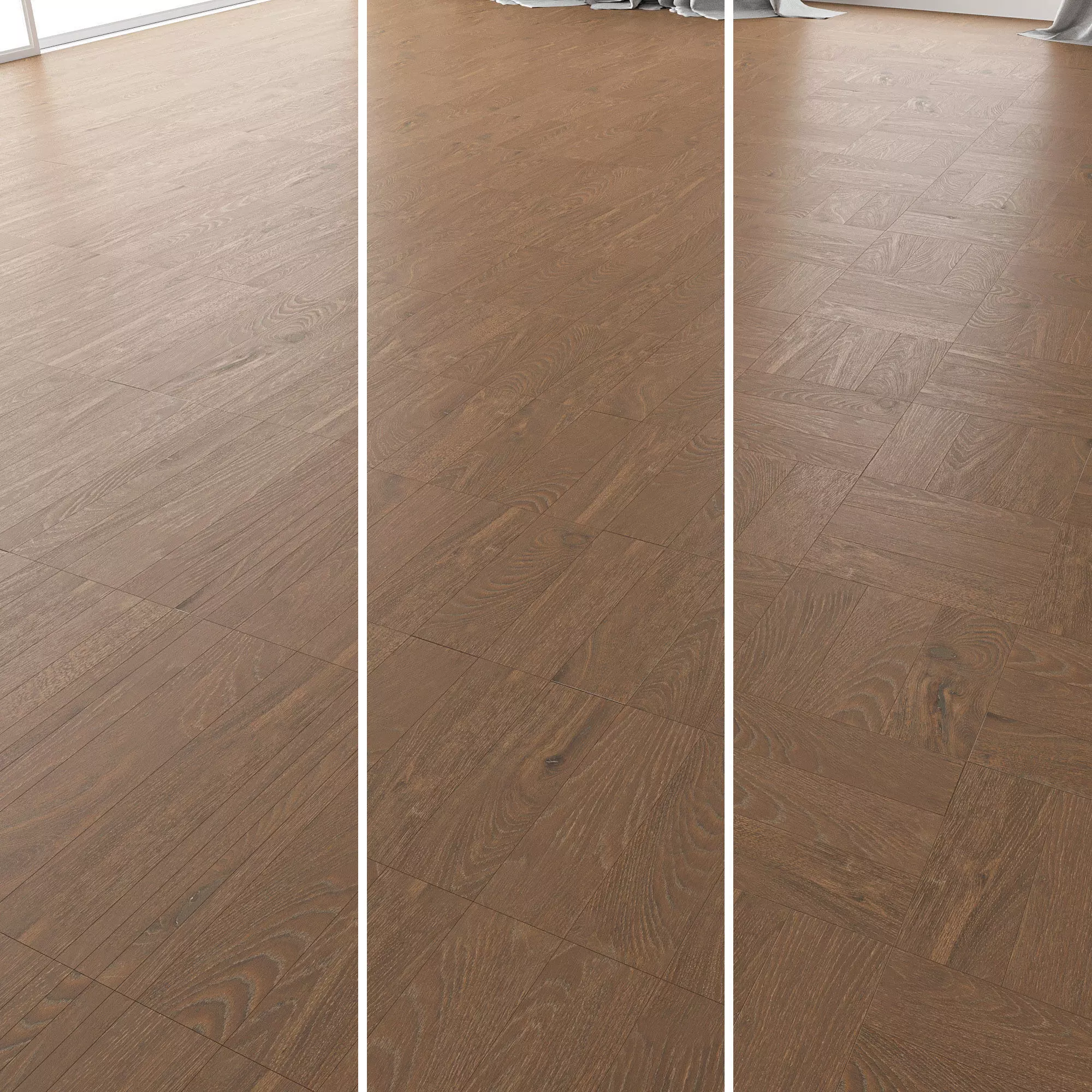 Parquet Oak Vincinyatta Brushed set 3 3D model_0