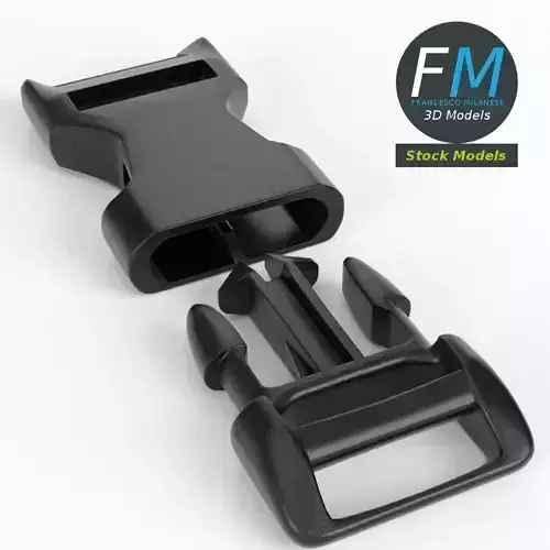 Snap buckle 3D model