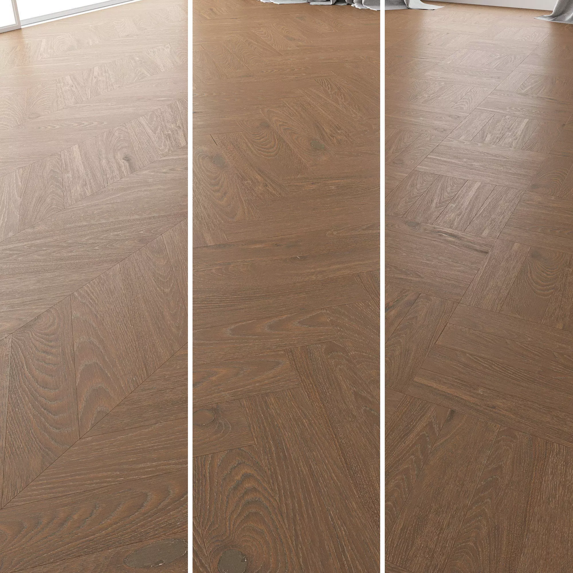 Parquet Oak Vincinyatta Brushed set 4 3D model_0