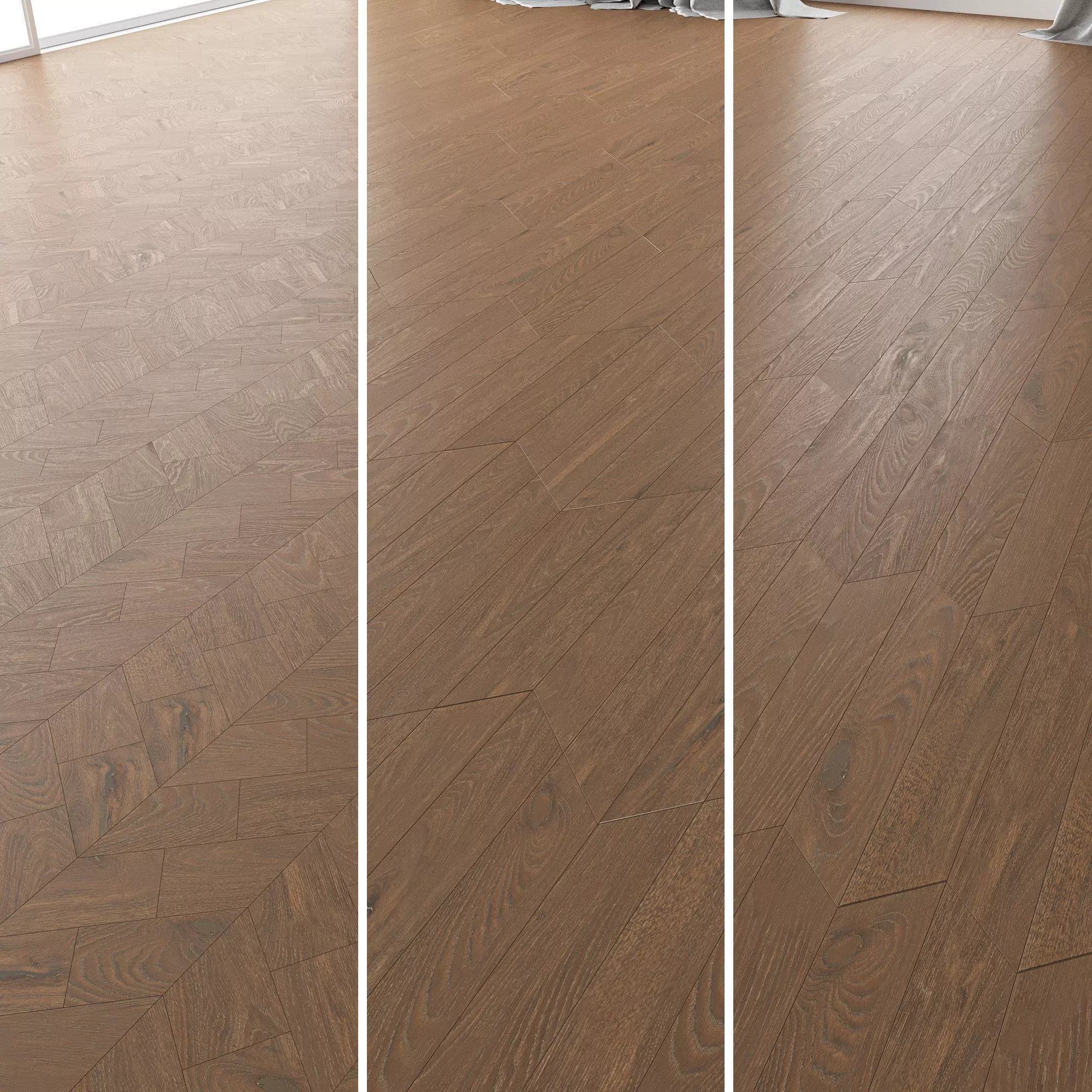 Parquet Oak Vincinyatta Brushed set 6 3D model_0