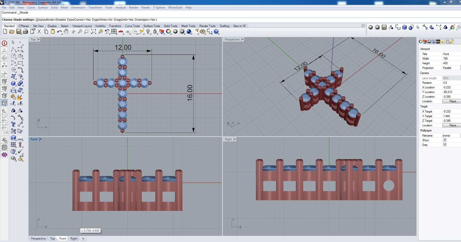 Cross 3D print model gold diamond pendant 3D print model_3