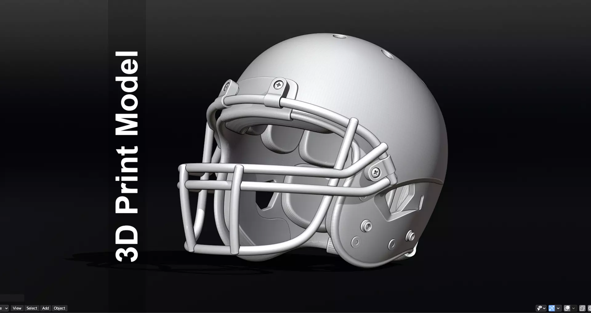 Contemporary Football Helmet 3D print model_0