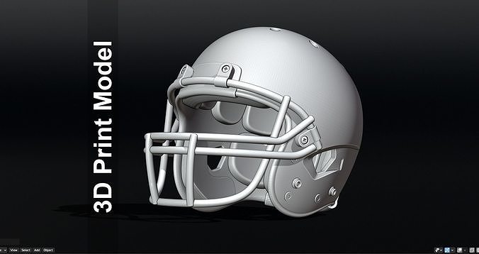 Contemporary Football Helmet 3D print model