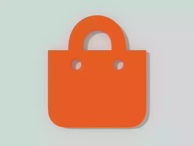 E-commerce 3D icon - Shopping bag 3D model