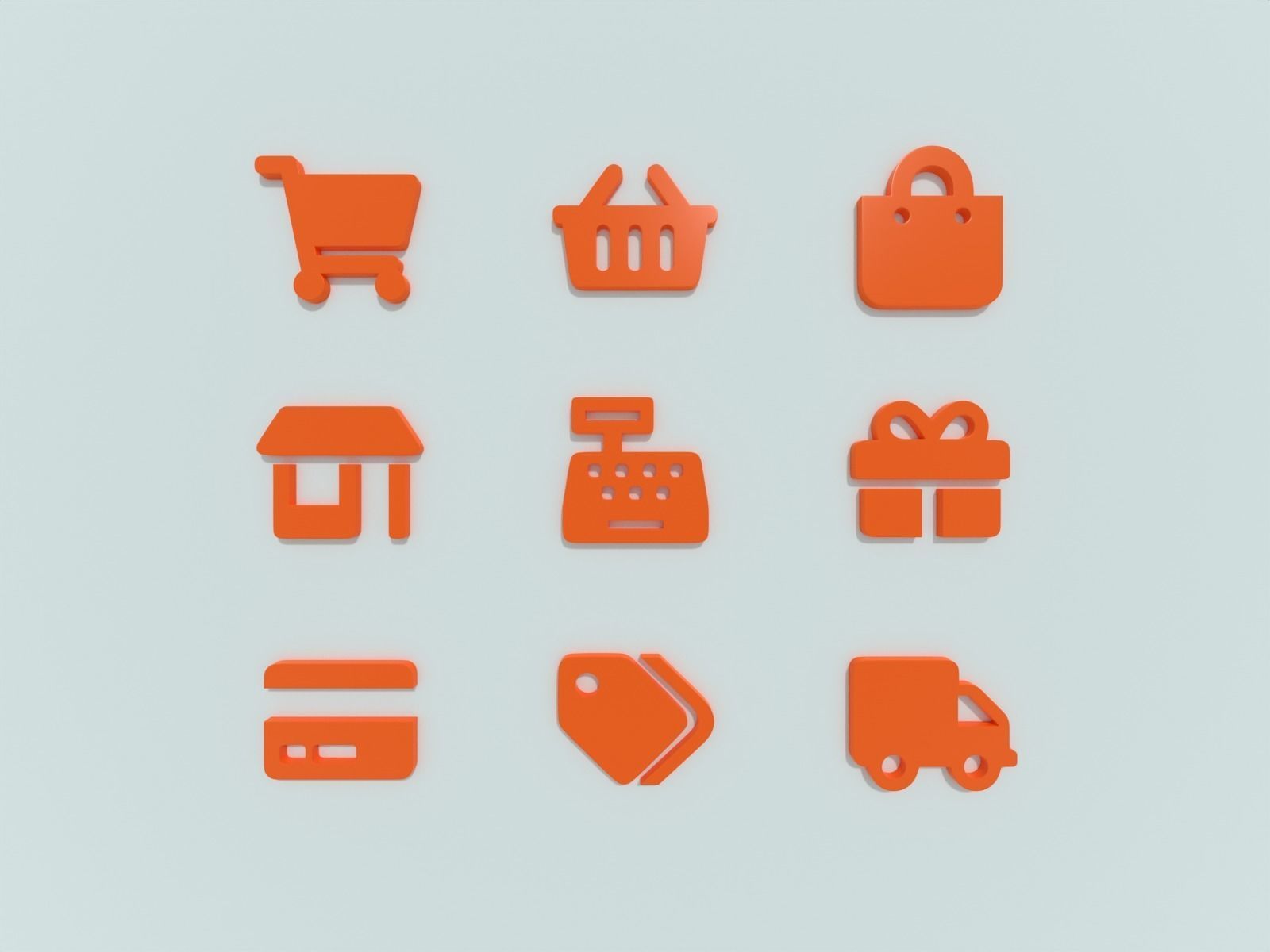 E-commerce 3D icon - Cash register 3D model_7