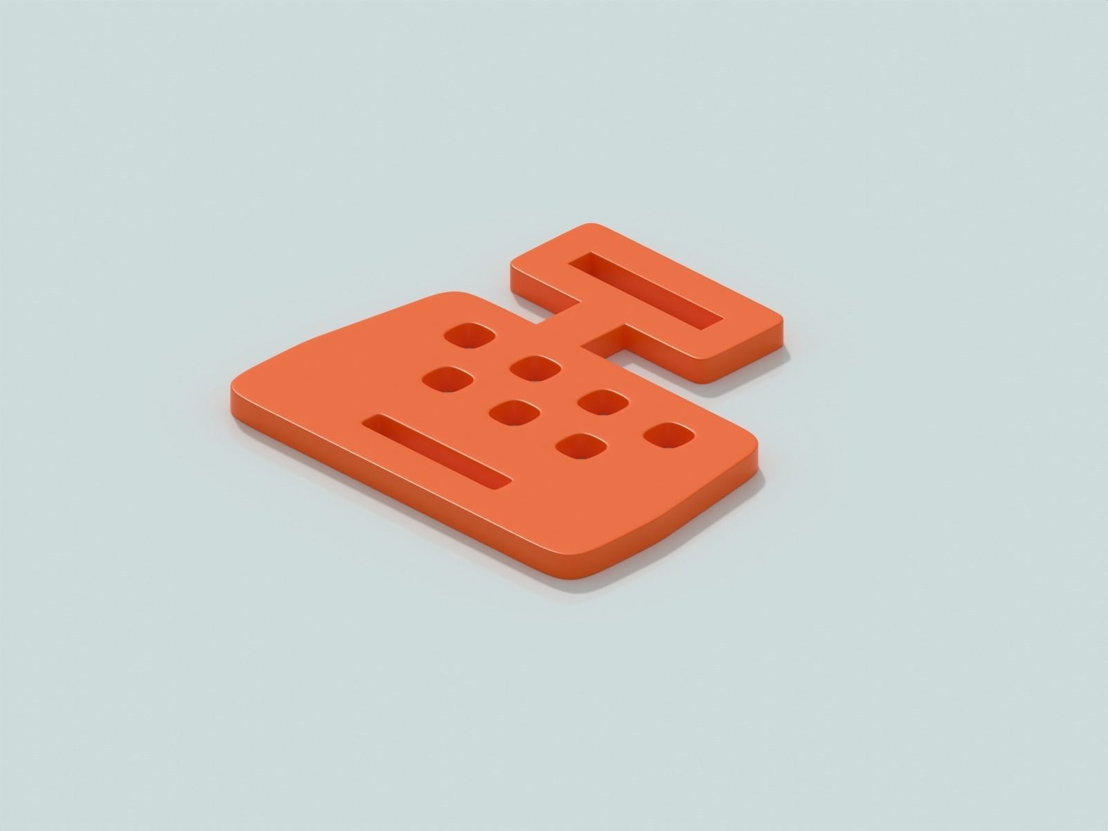 E-commerce 3D icon - Cash register 3D model_1