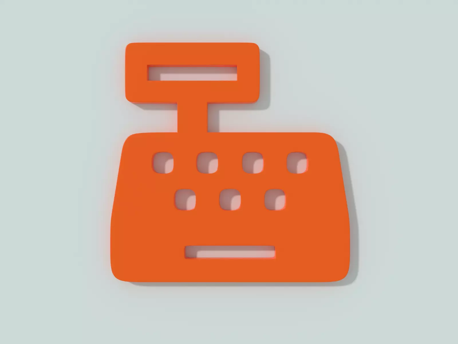 E-commerce 3D icon - Cash register 3D model_0