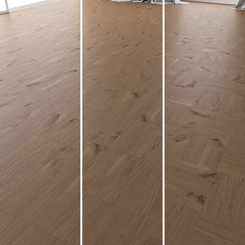  Parquet Oak Vergne Wild Wood set 3 3D model