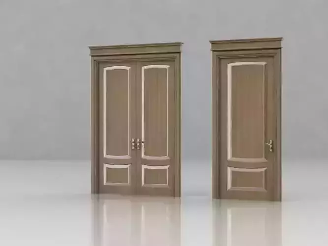 Door design Double and Single 3D model