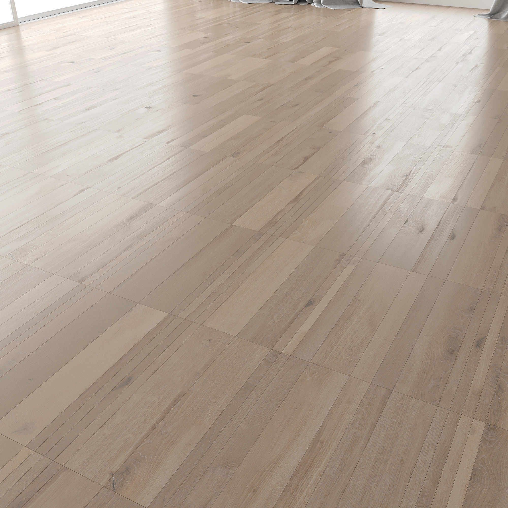 Parquet Oak Vergne Brushed set 3 3D model_2