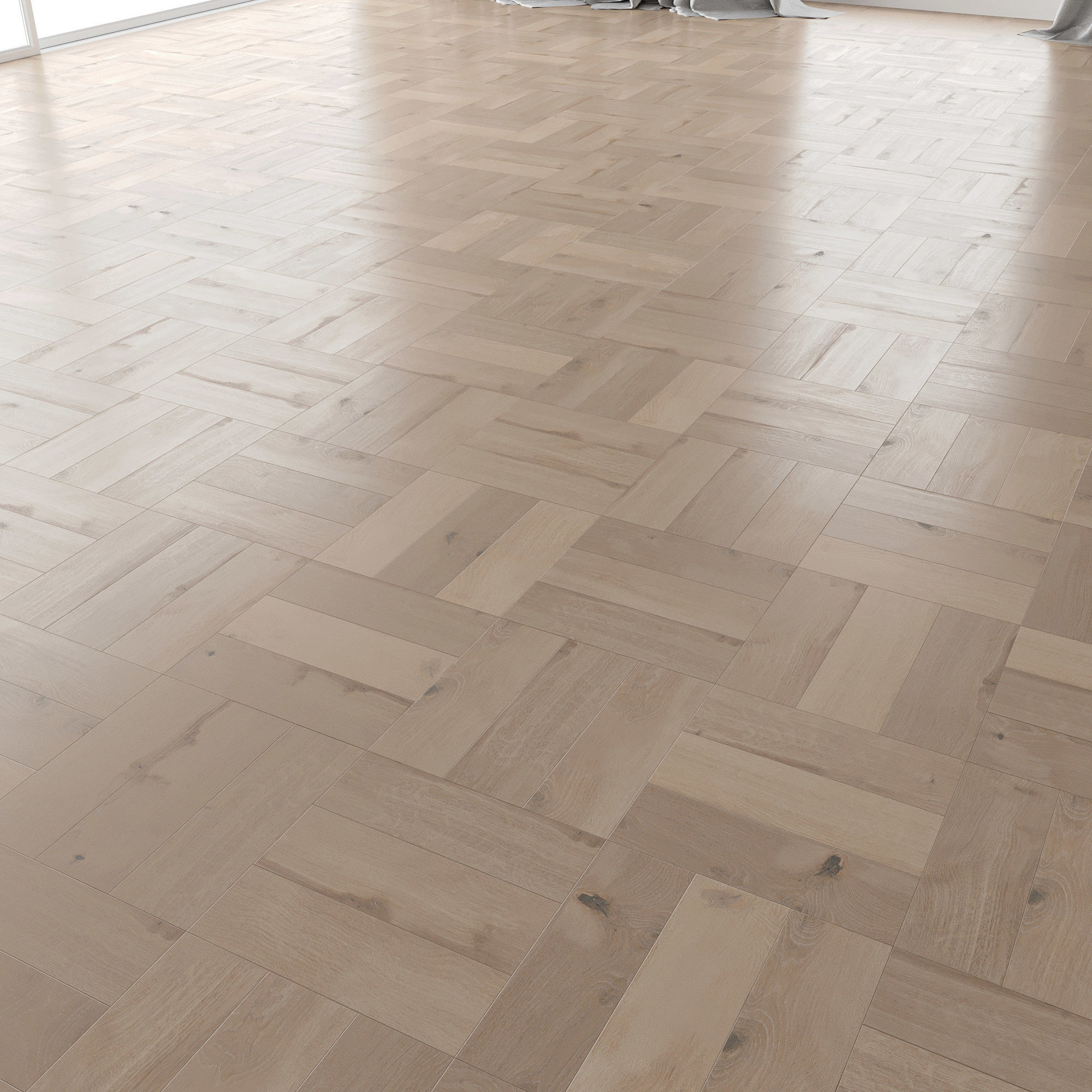 Parquet Oak Vergne Brushed set 3 3D model_3