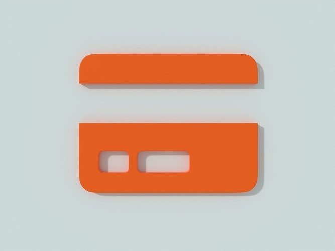 E-commerce 3D icon - Credit card 3D model