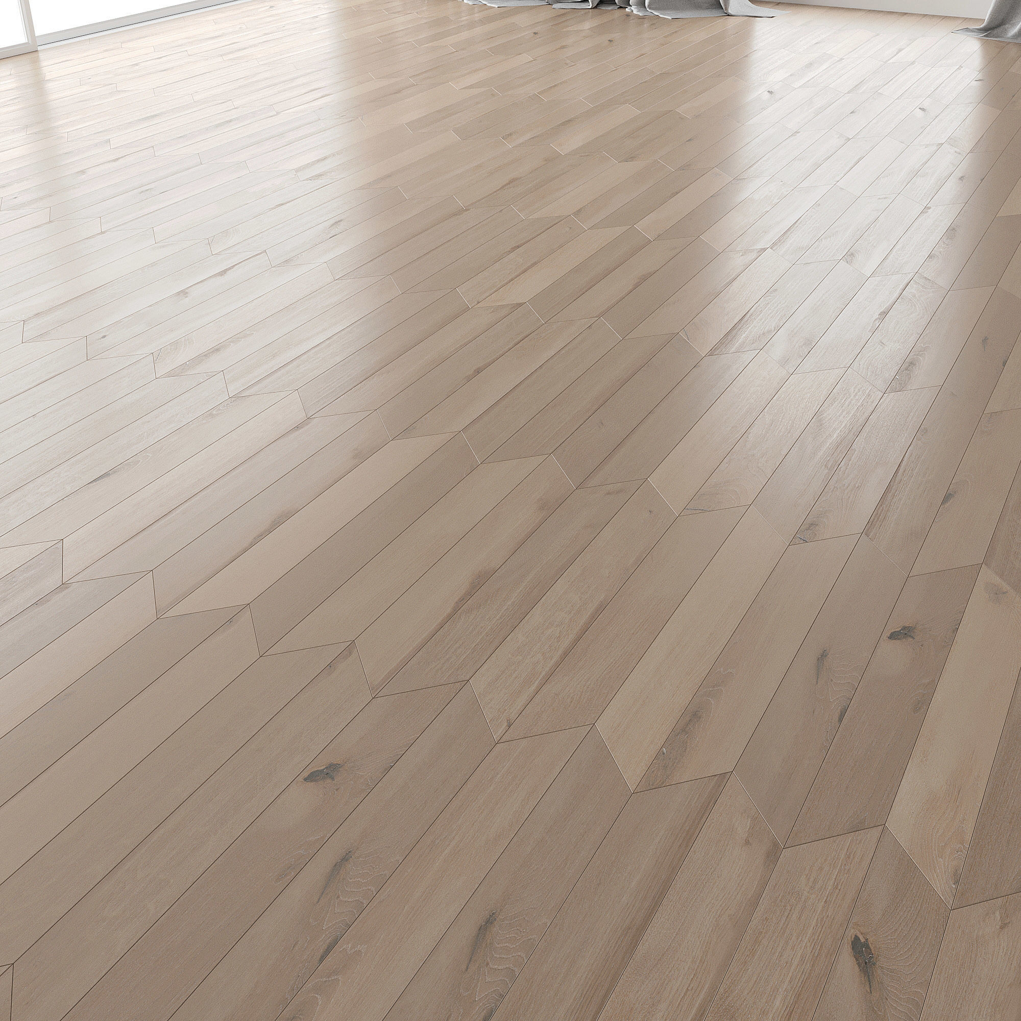 Parquet Oak Vergne Brushed set 6 3D model_3