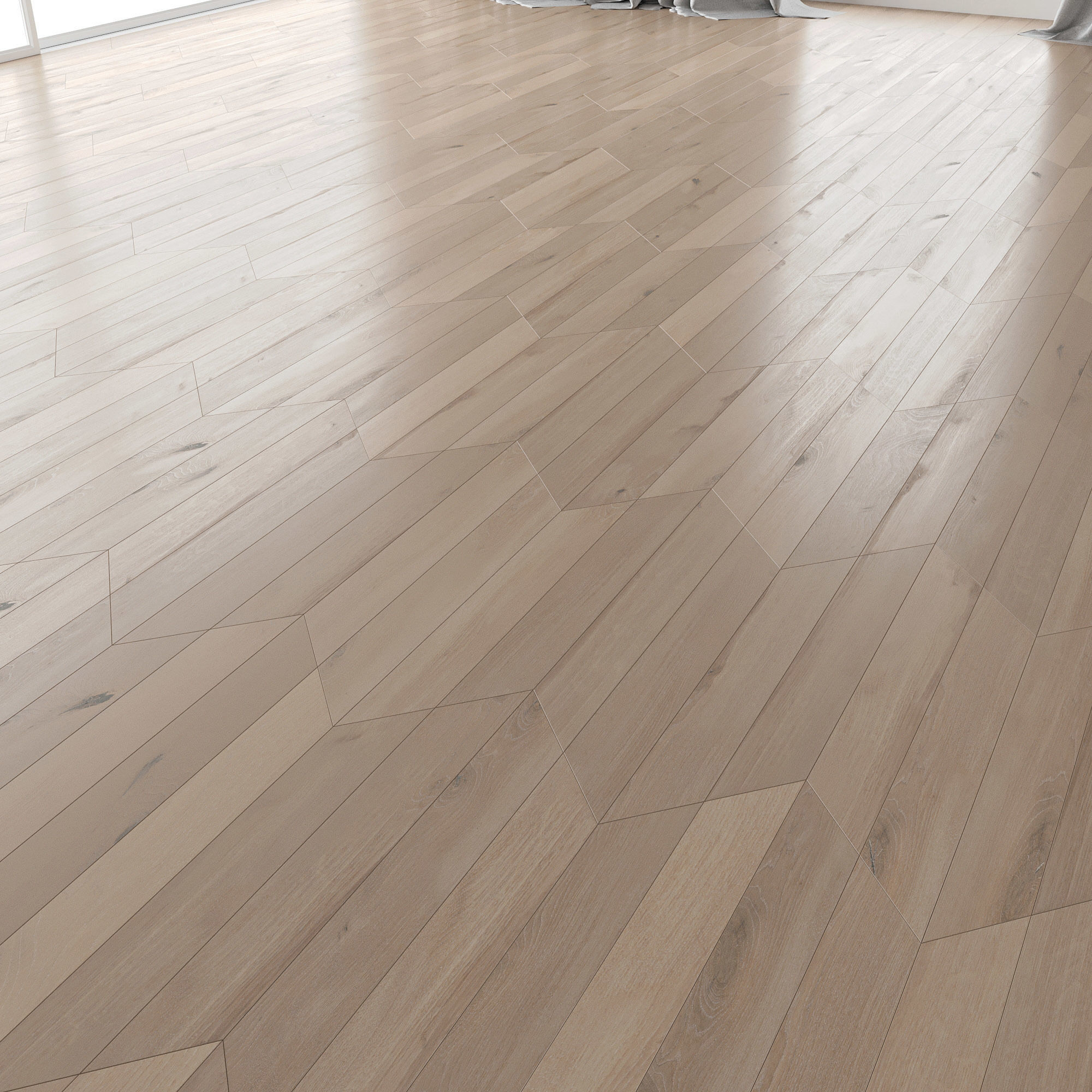 Parquet Oak Vergne Brushed set 6 3D model_2
