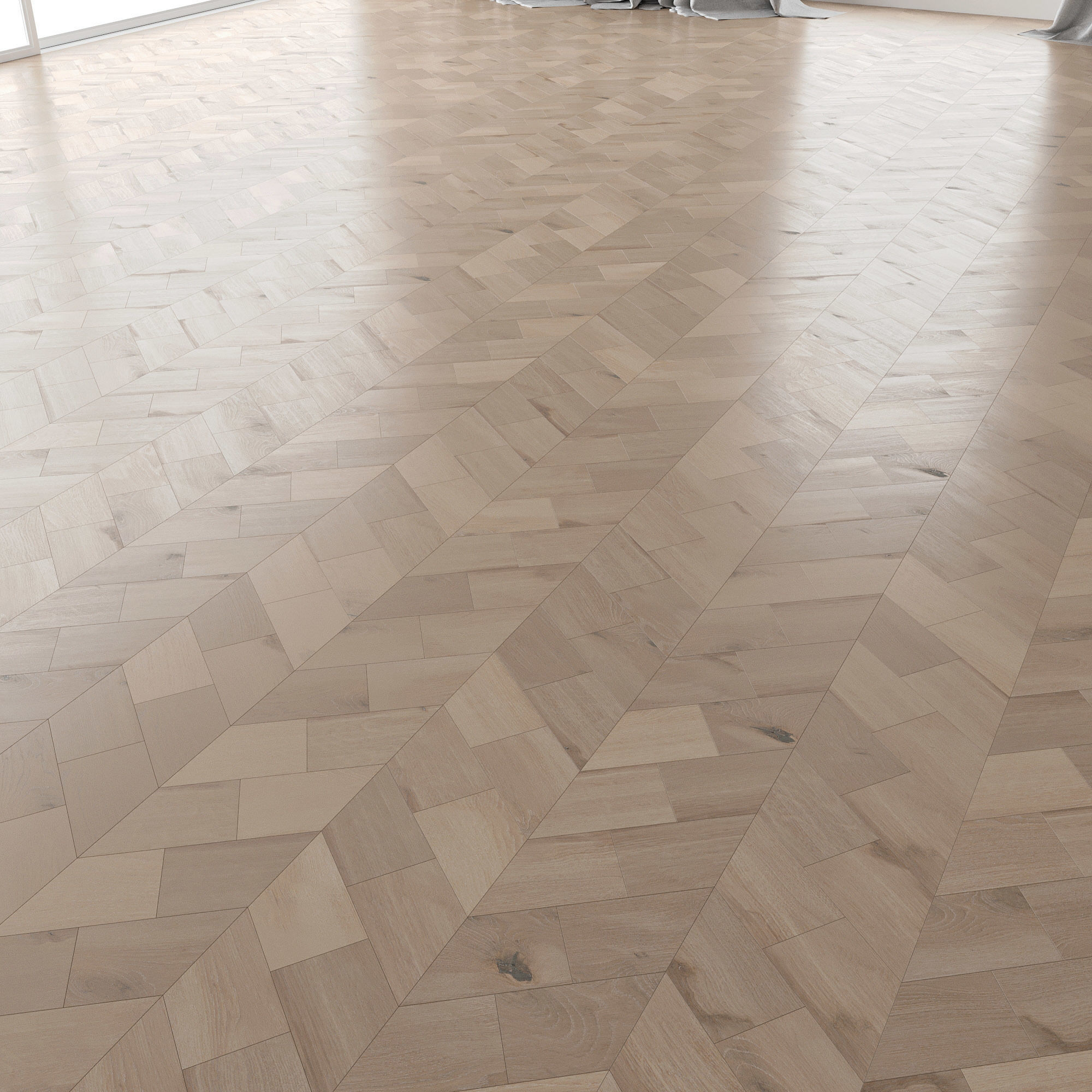 Parquet Oak Vergne Brushed set 6 3D model_1